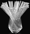 100-PCS Silver Glitter Plastic Swizzle Sticks, Crystal Cake Pops, Cocktail Coffee Drink Stirrers, Stir Sticks, 7.24 Inch