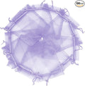 Wudygirl 100pcs Sheer Organza Bag 5 x 7 Inch Lavender Drawstring Transparent Jewelry Pouches Lipstick Baby Shower Party Wedding Holidays Favor Candy Bags(Lilac 5x7'')