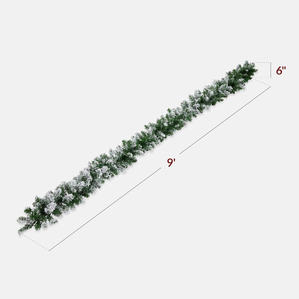 best choice products 9ft pre-lit christmas garland holiday shown in use