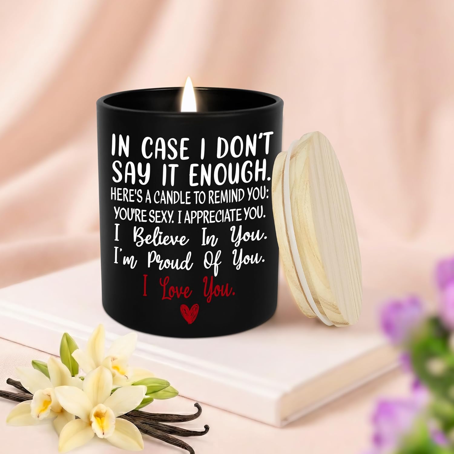 TEEZWONDER Anniversary Wedding Gifts for Women Men - Long Lasting Vanilla Lavender Candle 10 Oz - Romantic Gifts for Him Her Girlfriend Boyfriend, Birthday Gift Ideas