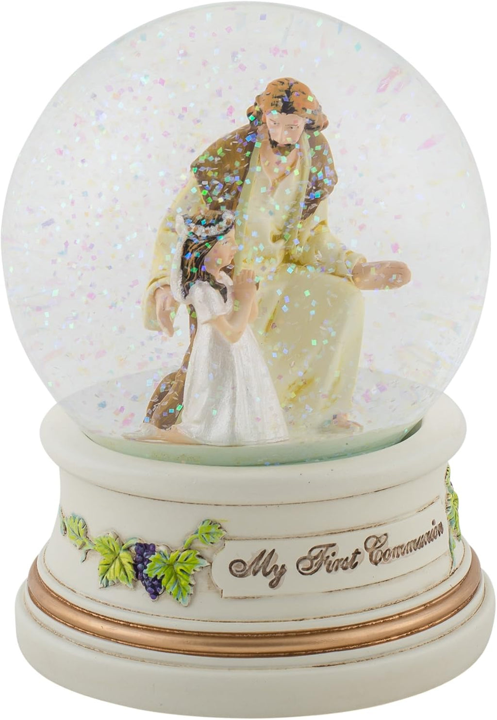 Roman Giftware Inc., Sacraments, First Communion, 5.5" H 100MM Musical Dome Girl,Religious, Inspirational, Durable (5x4x5)