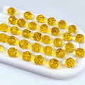 400 PCS 4mm Crystal Glass Beads Round Multiple Faceted Loose Spacer Glass Beads for DIY Handcrafte Bracelet Necklace Earring Jewelry Making(Orange)