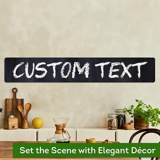 Custom Sign, Custom Street Sign, 11 Font Colors, 13 Font Styles, 4 Hole Options, 22 Sizes, 6x36 Inches, Rust Free DiBound, Fade Resistant, Made in USA by My Sign Center (Chalkboard Green)