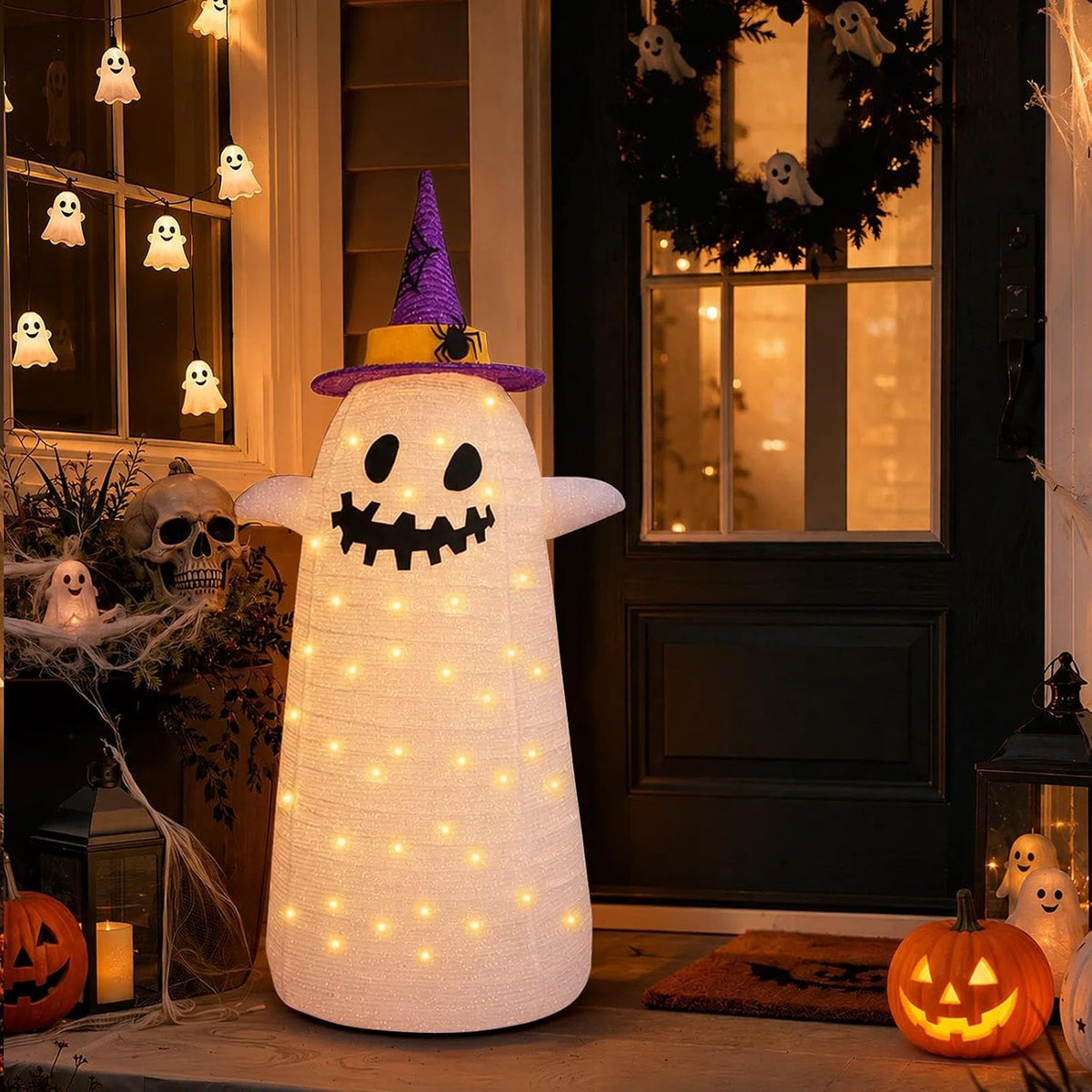 halloween ghost decorations collapsible light up decorations outdoor, main product view