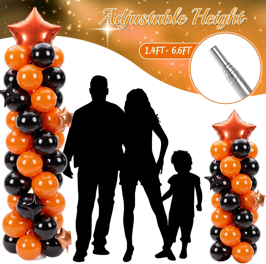 gejoy 110 pcs orange and black balloon arch, package contents