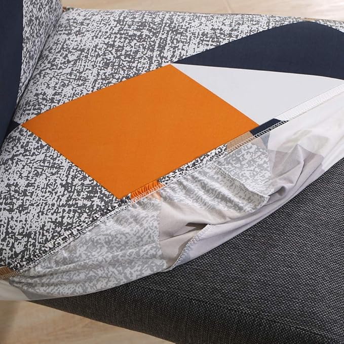 Stretchy Parson Chair Slipcovers for Dining Room Chair seat Covers Chair Protectors for Party Pet Protection Universal Fit Soft Polyester (Set of 4, Geometric)