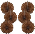 Brown Party Decorations,Brown Wedding Decorations for Party Events Accessories,Brown Birthday Decorations,Boho Party Decoration,Fall Decorations 16in Hanging Paper Fans 30 Color DIY Set(Brown)
