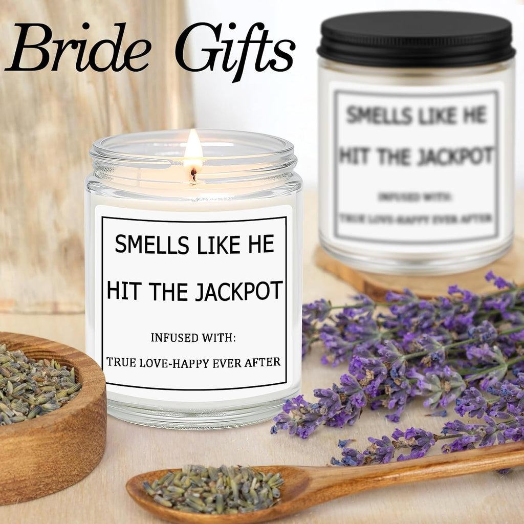 Bridal Shower Gifts for Bride, Bride to Be Engagement Gift for Couples Women, Funny Wedding Lavender Candles