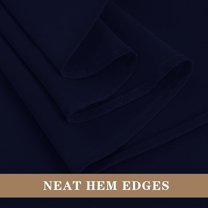 Fitable 6 Pack Navy Round Table Clothes - 90 Inches in Diameter - Stain Resistant and Washable Tablecloths, Polyester Fabric Table Covers for Wedding, Party, Banquet, Gathering