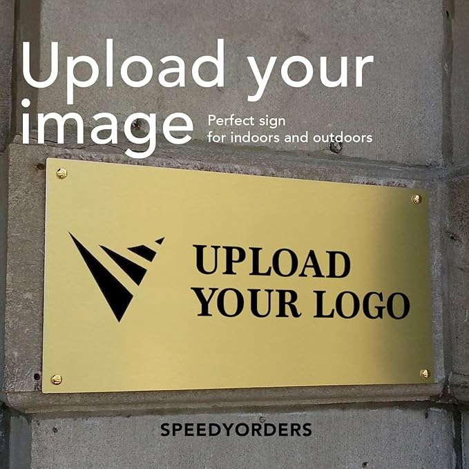 Custom Metal Signs, Personalized Aluminum, Customized Safety, Business Signs, Waterproof Outdoor, White Aluminum (Logo, 30x24 In)