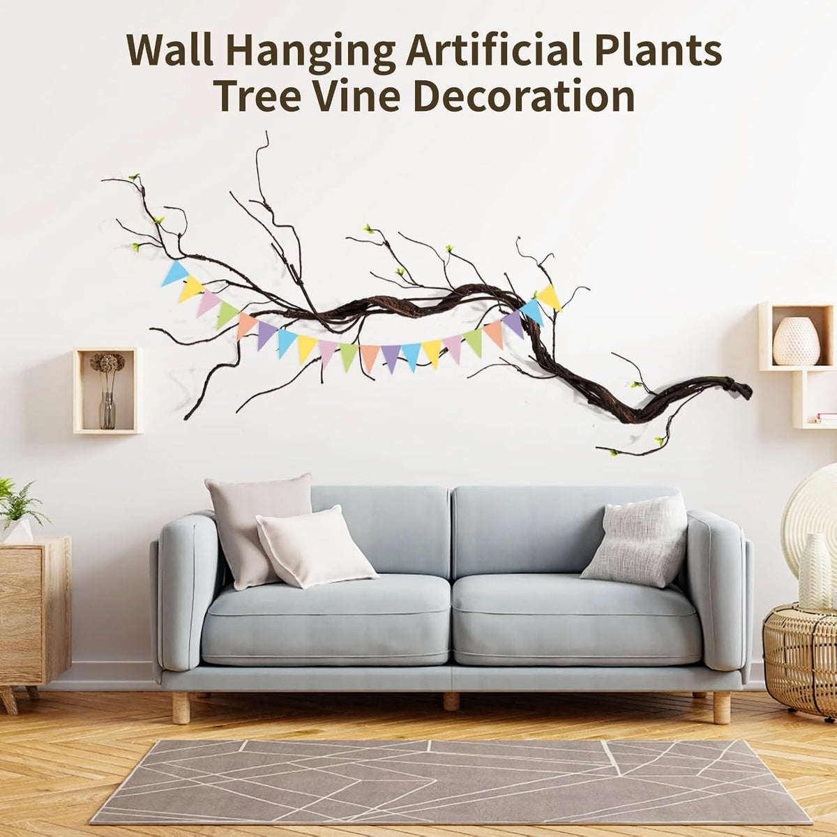 fake artificial tree branches for decoration - 67 shown in use