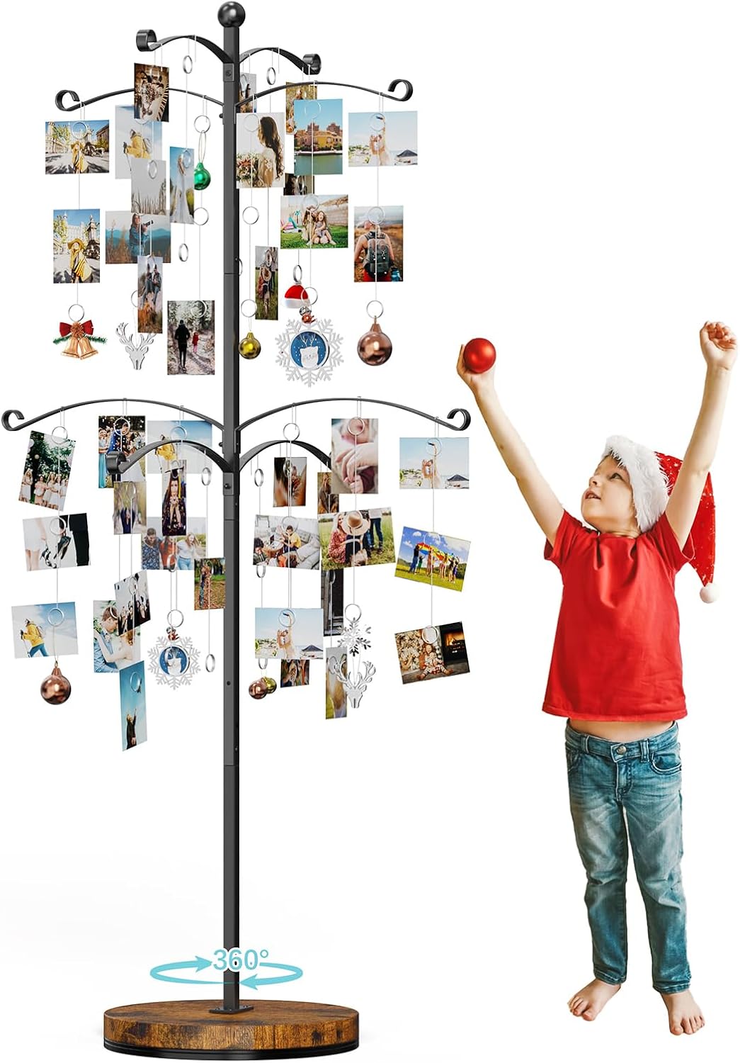 Miratino 5FT Family Tree,Party Photo Display Tree, Picture Holder Stand,90 Cl...