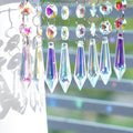 H&D HYALINE & DORA 20pcs 55mm Suncatcher Aurora Chandelier Icicle Crystal Prisms Pendant, Octagon Beads Decor Sun Catchers