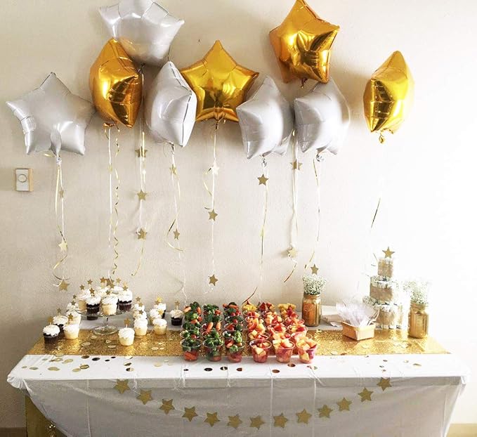 Gold Table Runners 10 Pieces 12x72 Inch Glitter Dining Table Runner Sequin Table Cover Runners for Party Wedding Birthday Bridal Shower Decorations