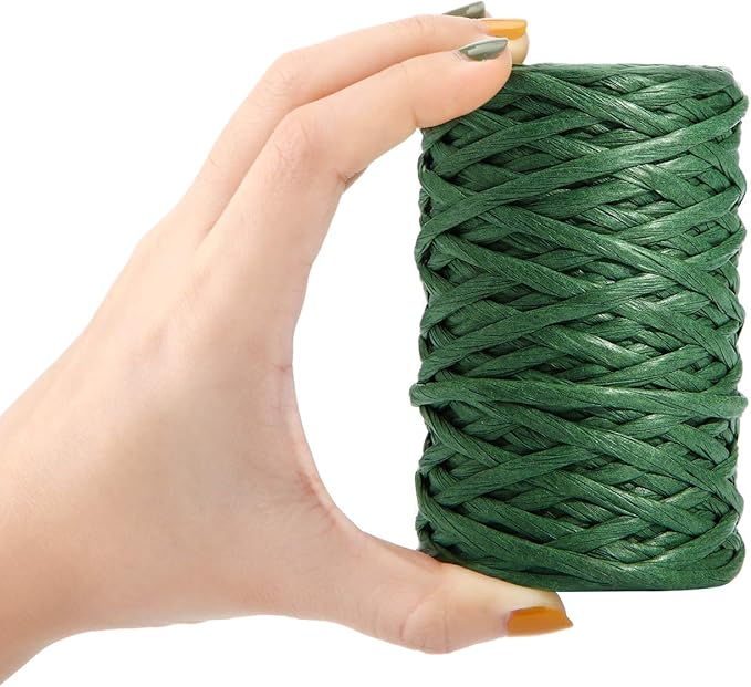 65 Feet Floral Wire Rustic Vine Bind Wire for Craft Wrapping Flower Bouquets(1 Roll,Dark Green)