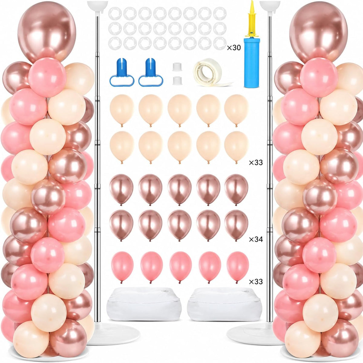 2 sets adjustable balloon column stand kit with, main product view