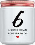 6 Months Anniversary Candle Gifts, Best 6 Months Wedding Anniversary Couple Her Him Girlfriend Boyfriend Women Gifts