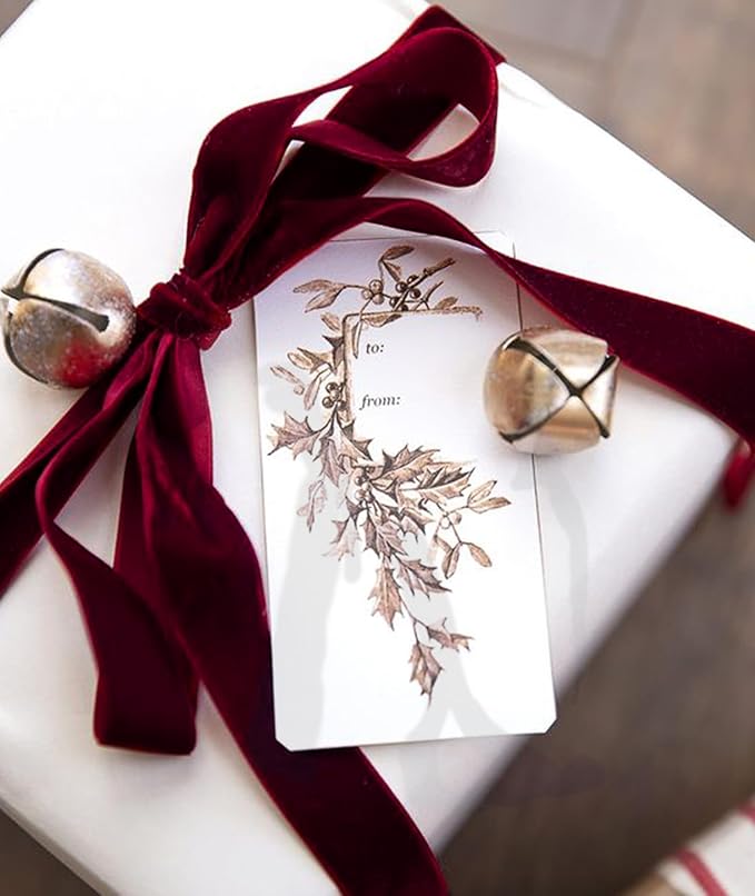 Burgundy Velvet Ribbon 1'' 25 Yards for Christmas Tree, Gift Wrapping, Flower Bouquet, Wreath Decorations, Bow Making