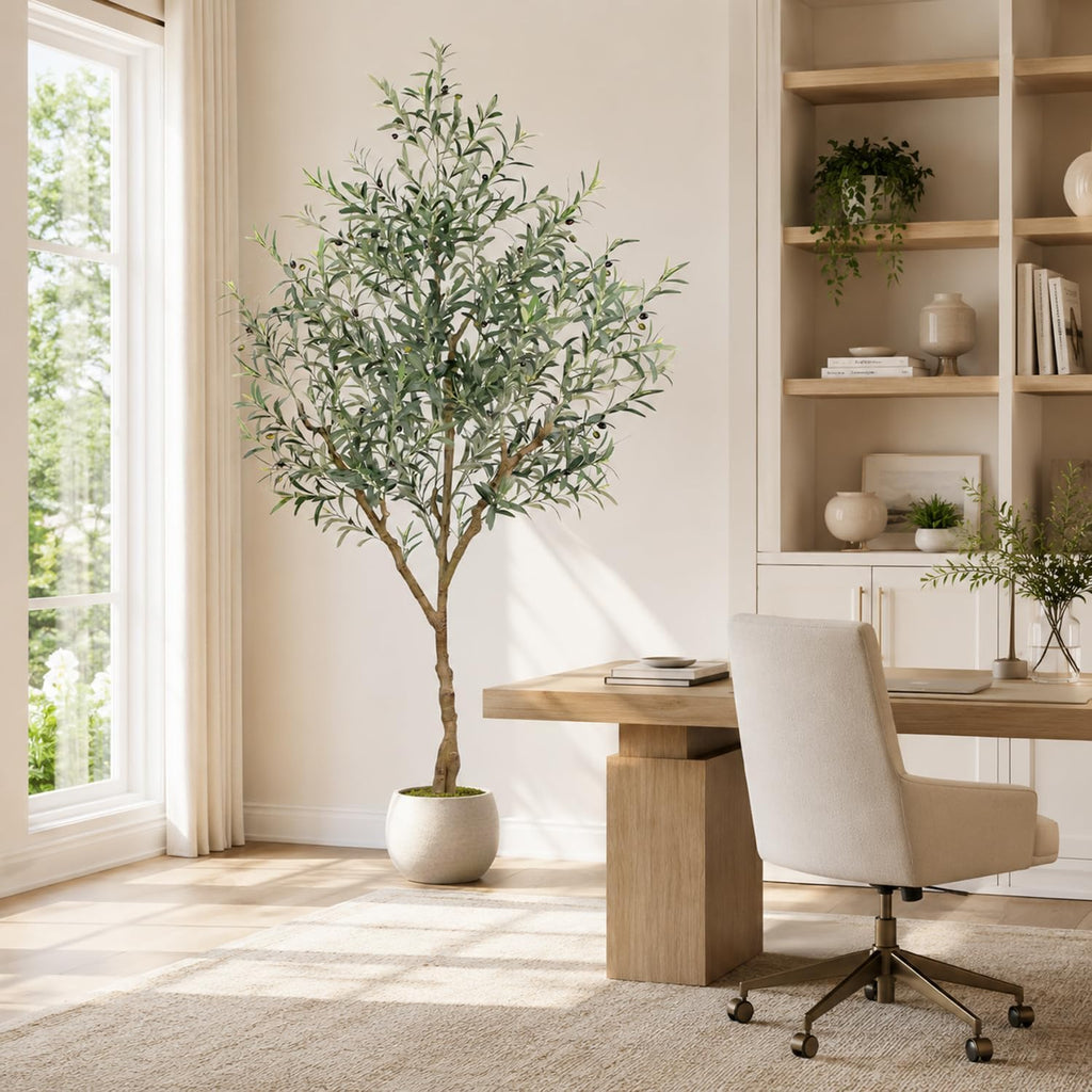 olive trees artificial indoor,7ft tall faux olive tree showing dimensions