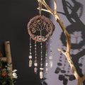 TUOKING Crystal Suncatchers for Window Tree of Life Brown Crystals Vine Wreath Sun Catchers Rainbow Maker Ornament Gift Home Garden Decoration