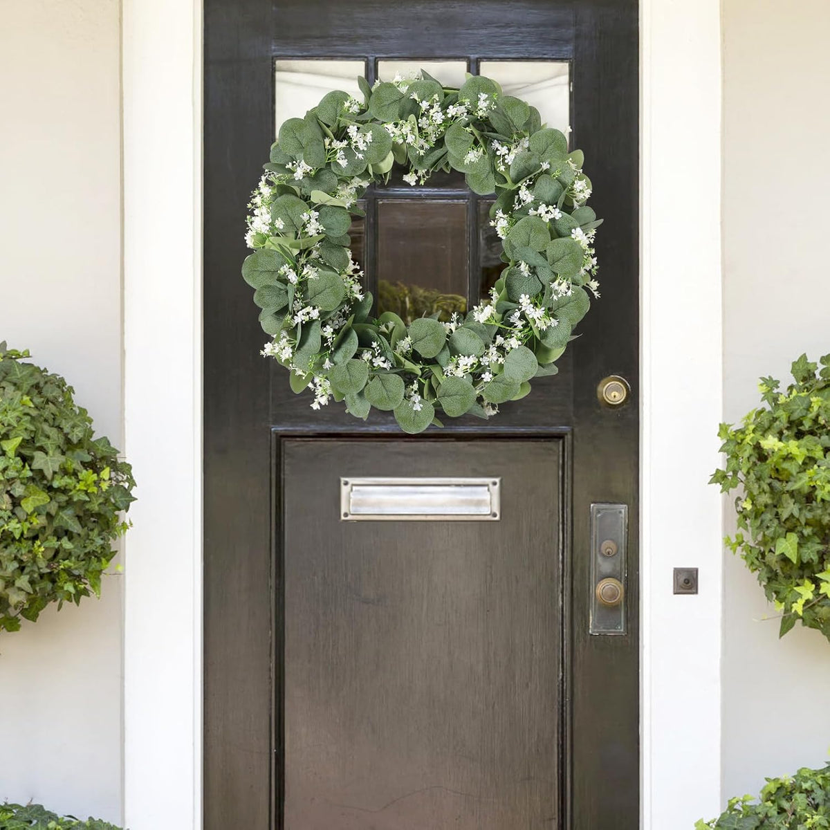 eucalyptus garland with white flowers 4 packs 5.9ft, package contents