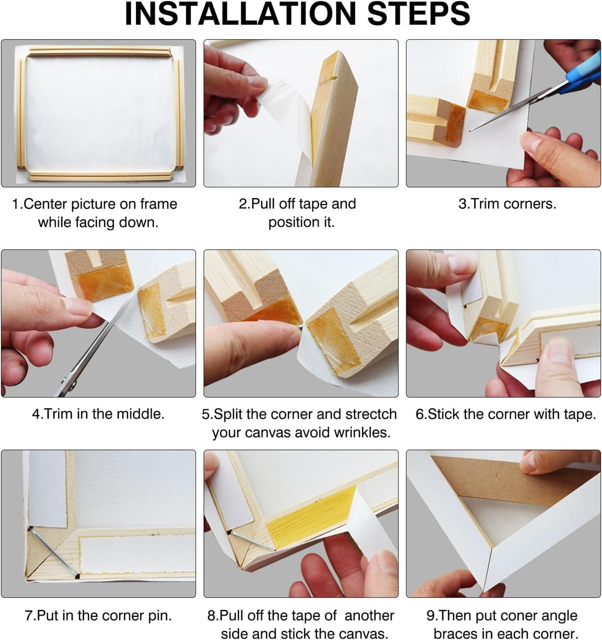 DIY Canvas Stretcher Bars Kit, 1.25" Gallery Depth, 20" x 24"