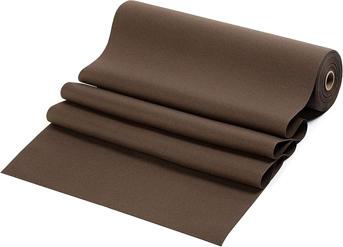American Homestead Paper Table Runner Roll - 78 ft. Disposable Linen-Like Table Cover Roll - 20 Perforated Table Runners (16" x 48") for Parties, Weddings, and Events - Dark Brown