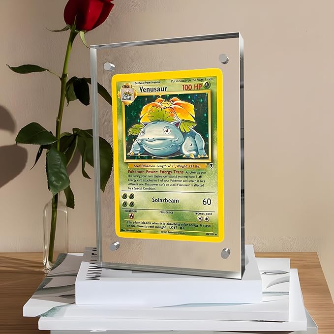 4x6 Inches Acrylic Picture Frames 1 Pack, Double Sided Magnetic Photo Frames,Free Standing on Desk or Table Clear Picture Frames