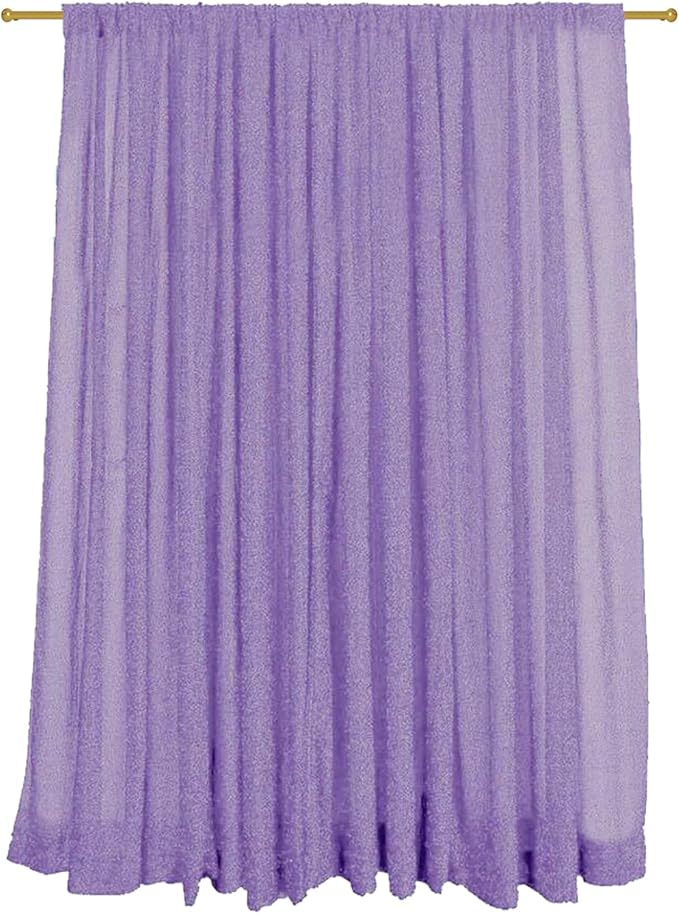 10x10FT Lavender Purple Metallic Sheer Spandex Backdrop, 1 Panel Glitter Photography Background Backdrop, Stretchy Spandex Fabric for Wedding, Party, Baby Shower, Photo Booth Decor