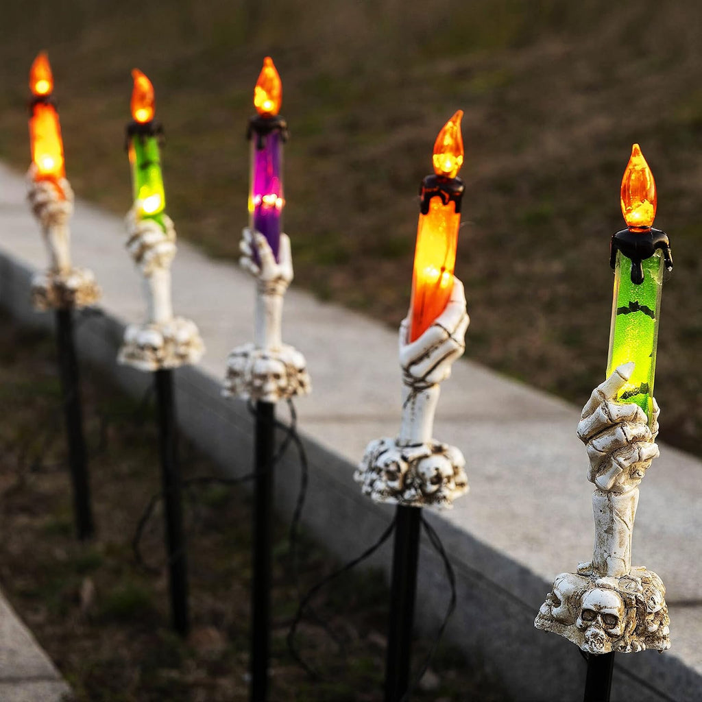 waterglide halloween decoration candle light stakes, 10 pack, package contents
