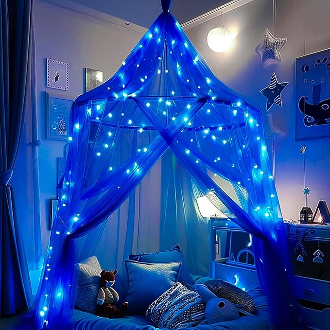 24 Pack LED Fairy Lights Battery Operated 7Ft 20Led Mini String Lights Waterproof Christmas for Mason Jars Bedroom DIY Party Wedding Christmas Decor Blue