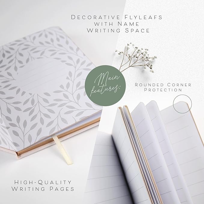 ARTESORI Vow Books His and Hers - Linen Wedding Vow Books Perfect as Bride & Groom Gifts, Wedding Registry Ideas - His & Hers Gifts Wedding Vow Book - Wedding Essentials & Accessories (White & Navy)