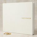 ZICOTO Beautiful Linen Wedding Guest Book for Your Wedding Reception - Simply Elegant Guestbook to Sign in and Add Polaroid Photos - The Perfect Baby Shower Guest Book and Addition to Your Big Day