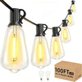 svater outdoor string lights 100 ft, outside led, main product view