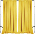 Sugargirl 10x10FT Yellow Backdrop Curtains Polyester Photo Backdrop Drapes Curtains 2 Panels with Rod Pockets for Party Birthday Wedding Photography Home Decoration