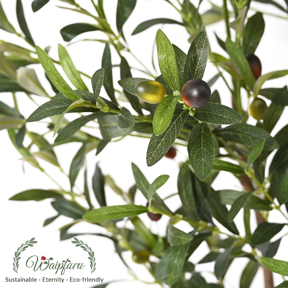 Olive Trees Artificial Indoor, 6FT Tall Faux Olive Tree with Planter & Ba...