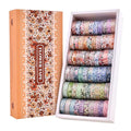 60 Rolls Flowers Theme Washi Tape Set with Different Colorful Patterns, Writable Decorative Tapes for Scrapbooking, Bible Journaling, Bullet Journaling, 0.39'' x 79'' per Roll