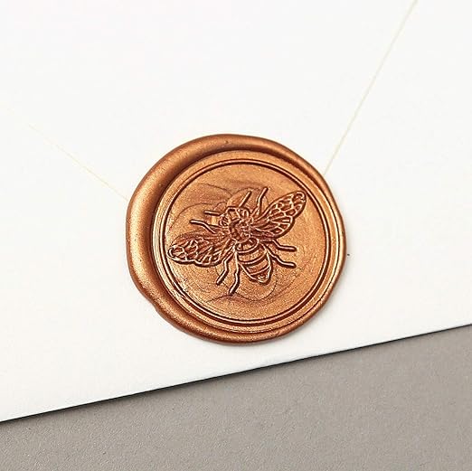 UNIQOOO Mailable Glue Gun Sealing Wax Sticks for Wax Seal Stamp - Copper Rusty Red Gold, Great for Wedding Invitations, Cards Envelopes, Snail Mails, Wine Packages, Gift Ideas, Pack of 8