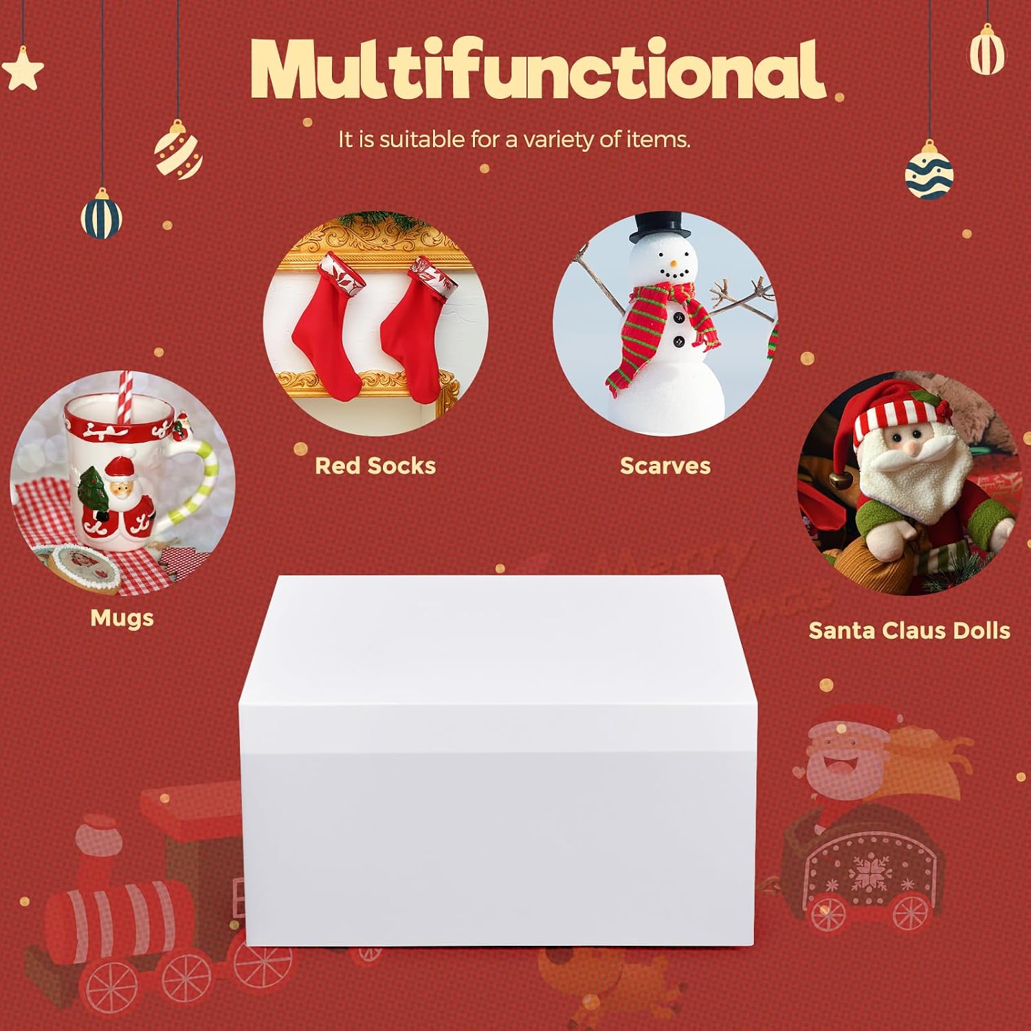 MESHA 8x8x4 Gift Box 10 Pack White Gift Boxes with Lids, DIY Bridesmaid Proposal Box, Recyclable,Foldable Box for Wedding, Birthday Party