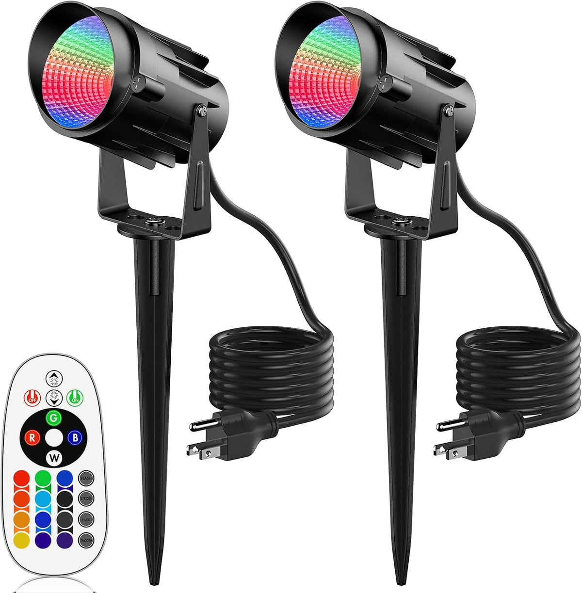 Christmas Halloween Outdoor Spotlights, 12W Color Changing Landscape Lighting...