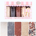 Sprinkles - Confect Sprinkles for Cakes & Cupcakes Decoration Assorted pack of 5 Starry Night Sprinkles Mix Black, White & Bronze Dragees Sparkling Sugar White & Bronze | Vegan, Gluten-Free, Nut-Free, Soy-Free, Dairy-Free, Palm Oil-Free- 5 Oz