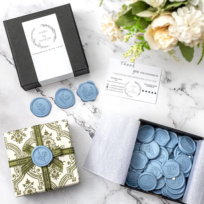 Wax Seal Stickers (60 Pcs, 3 Designs in 1 Pack) Premium Envelope Seal Stickers for Wedding Invitation Envelopes, Adhesive Wax Seals, Perfect for Seating Chart, Gift Wrapping