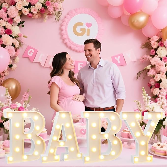 Pooqla LED Marquee Letter Lights Sign, Light Up Alphabet Letter for Home Party Wedding Decoration B
