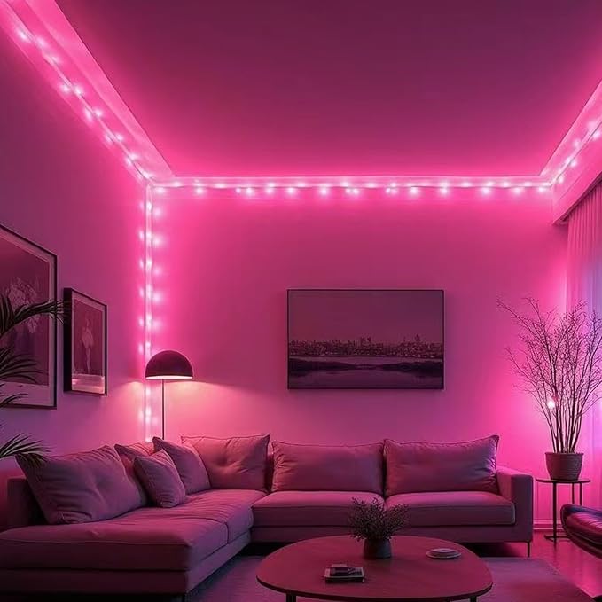 100 Count Pink Lights for Valentine's Day Decorations 20ft Mini Christmas String Lights White Wire Incandescent Bulb Waterproof Fairy Lights for Indoor Outdoor Xmas Tree Valentine's Day Décor