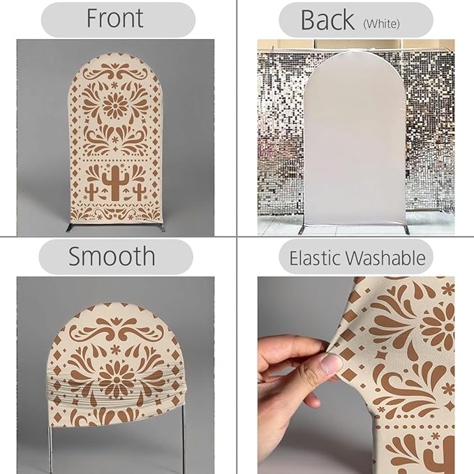 Mexico Theme Arch Stand Covers Fiesta Wedding Party Elastic Fabric Background Birthday Baptismx Baby Shower Decor Props (67x150cm(2.2x5ft),G-3741)