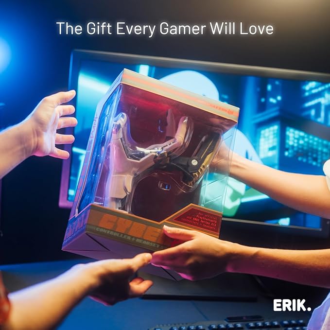 Grupo Erik Cyberpunk Gaming Controller Holder | Gaming Headset Stand | Gaming Stuff & Gaming Room Decor | Controller Stand Perfect for Gamer Gifts | 6.3 x 7.9 x 10.8 in