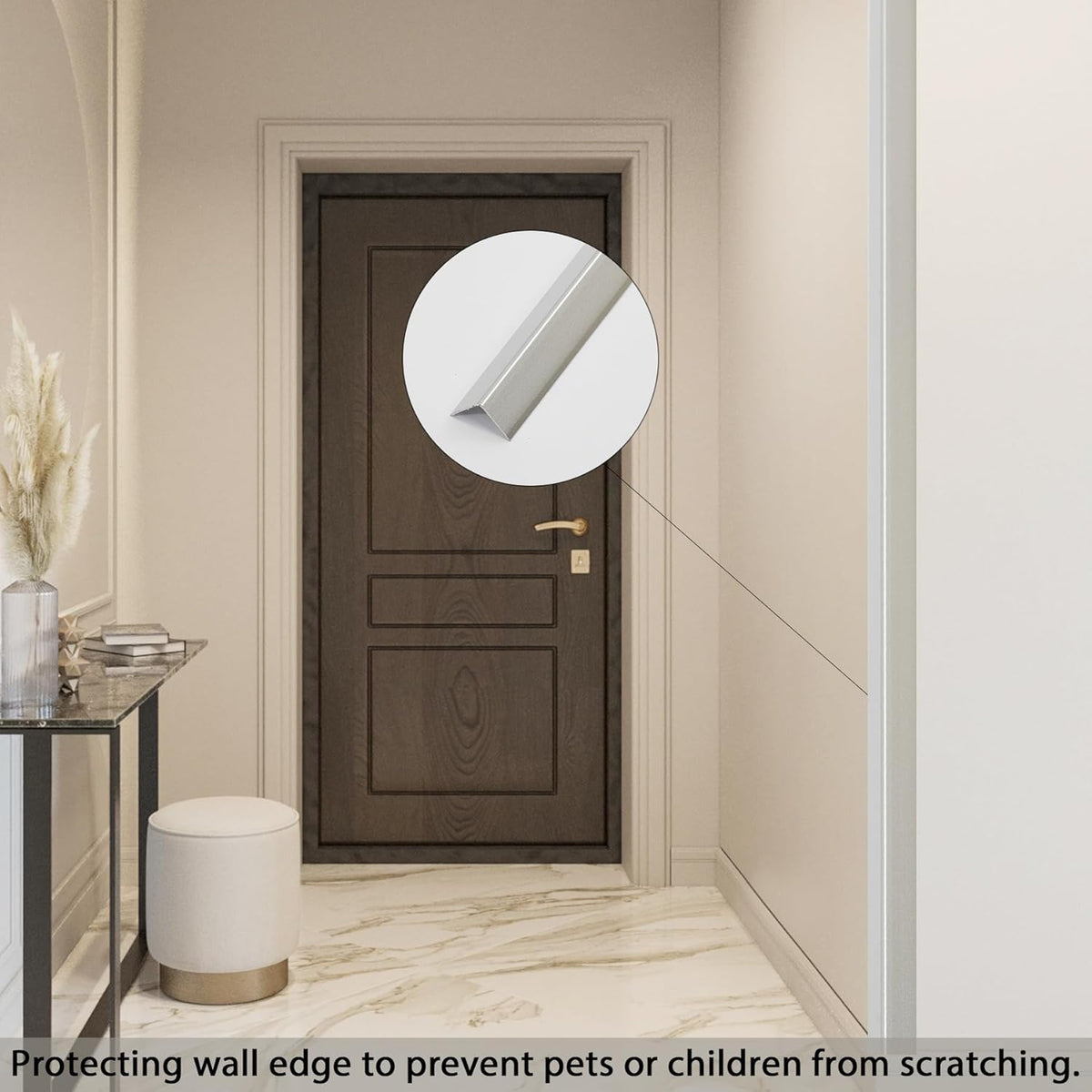 Coengwui Aluminum Corner Guards, Peel and Stick L-Shaped Molding Trim for Wal...