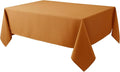 Biscaynebay Fall Tablecloth Textured Fabric 70x120 Inch Rectangular, Bronze Thanksgiving Autumn Harvest Water Resistant Fabric Tablecloths for Kitchen, Dining, Wedding, Parties Machine Washable