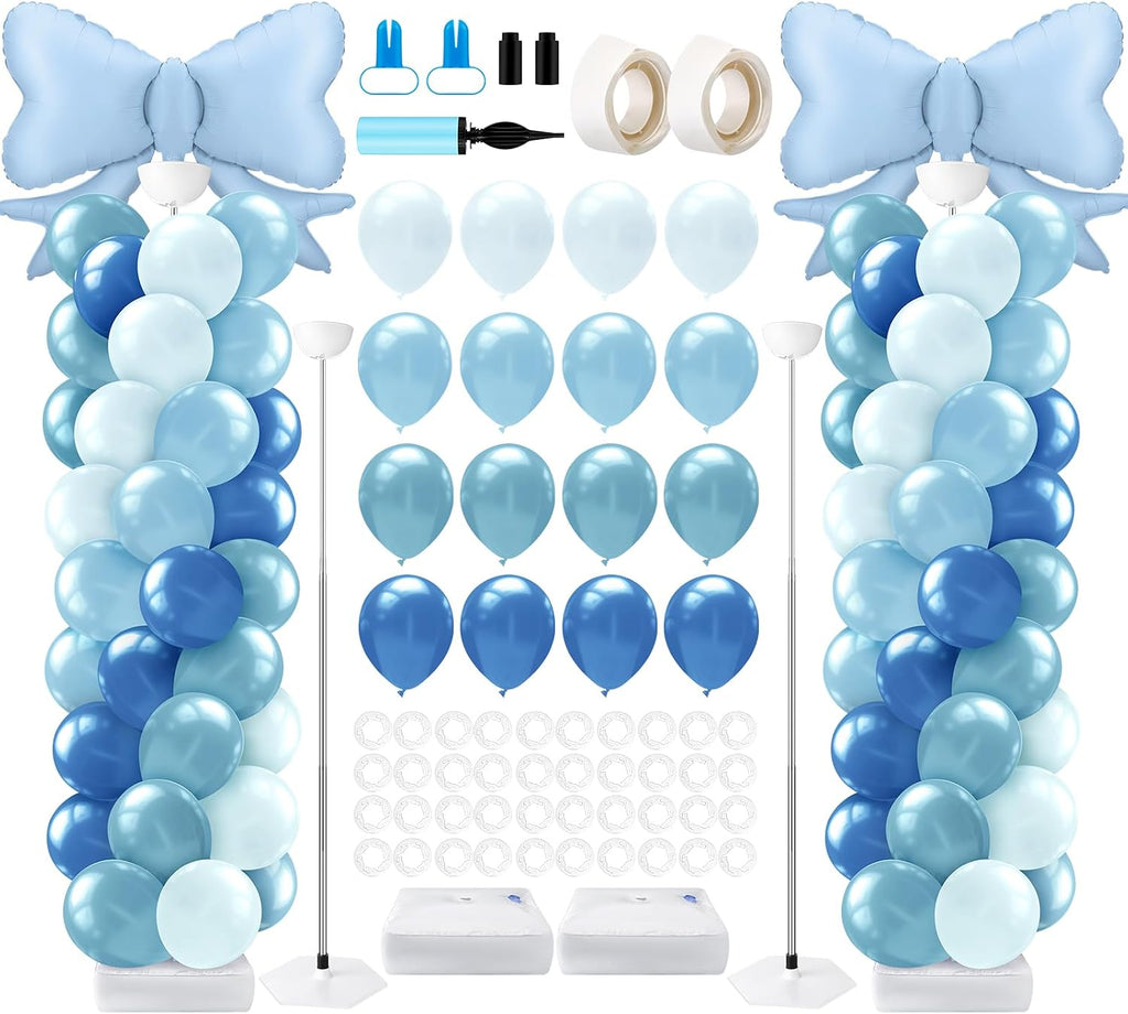 kasyat 2 sets dusty blue bow balloon column, main product view