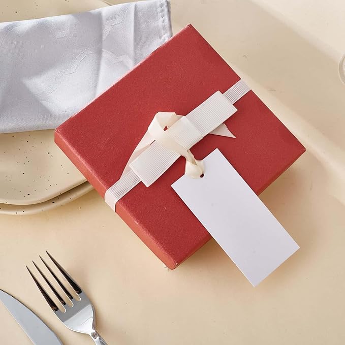 60pcs Wedding Banquet Place Cards for Table Setting.Name Table Cards .Name Cards with Off White Ribbons. Can be Used for Wedding Banquet Table Decoration and Present Tags for Parties (Beige)
